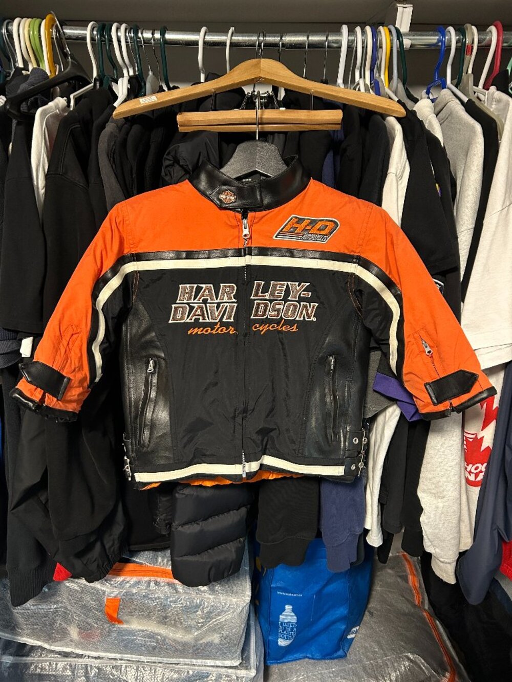 Harley Davidson Motorcycle Kid's Orange and Black Jacket - Size 4 years